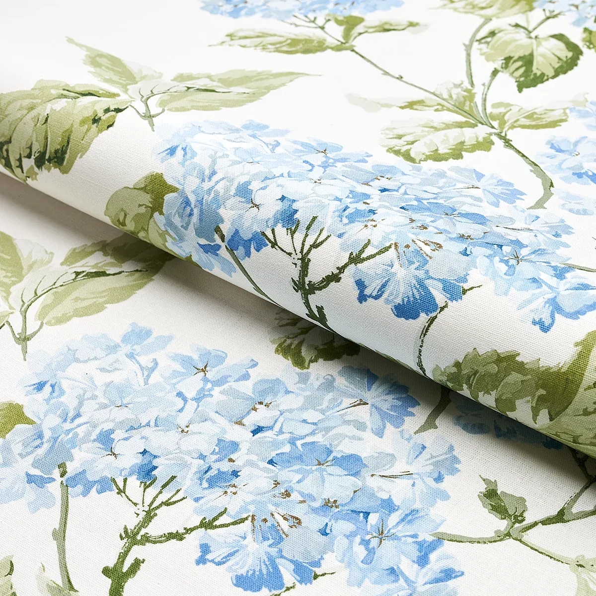 SUMMER HYDRANGEA fabric BLUE HYDRANGEA color by Schumacher