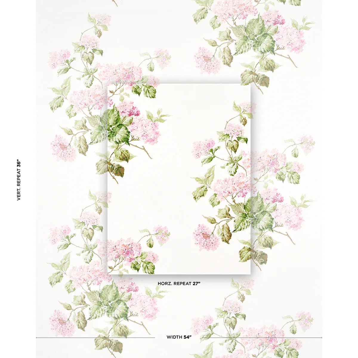 SUMMER HYDRANGEA Fabric – BLUSH | Schumacher | Wallpaper Twi SUMMER HYDRANGEA fabric BLUSH color by Schumacher