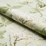 SUMMER HYDRANGEA Fabric – CELADON | Schumacher | Wallpaper T SUMMER HYDRANGEA fabric CELADON color by Schumacher