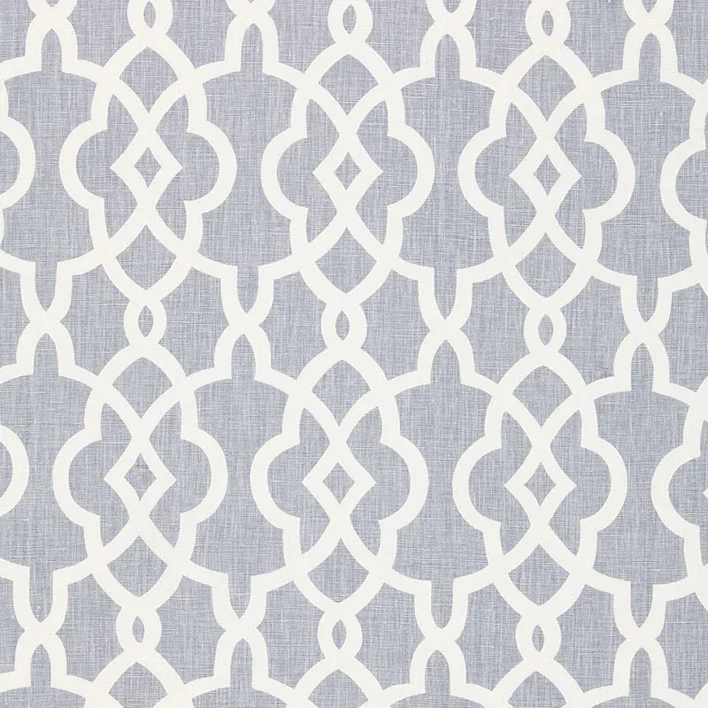SUMMER PALACE FRET fabric WISTERIA color by Schumacher