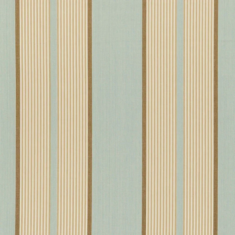 SUMMERSIDE STRIPE fabric AQUA color by Schumacher