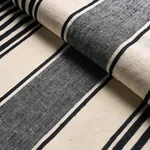 SUMMERVILLE LINEN STRIPE Fabric – BLACK | Schumacher | Wallp SUMMERVILLE LINEN STRIPE fabric BLACK color by Schumacher