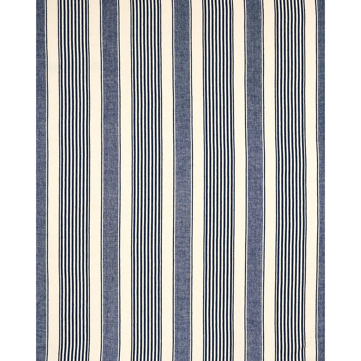 SUMMERVILLE LINEN STRIPE Fabric – NAVY | Schumacher | Wallpa SUMMERVILLE LINEN STRIPE fabric NAVY color by Schumacher