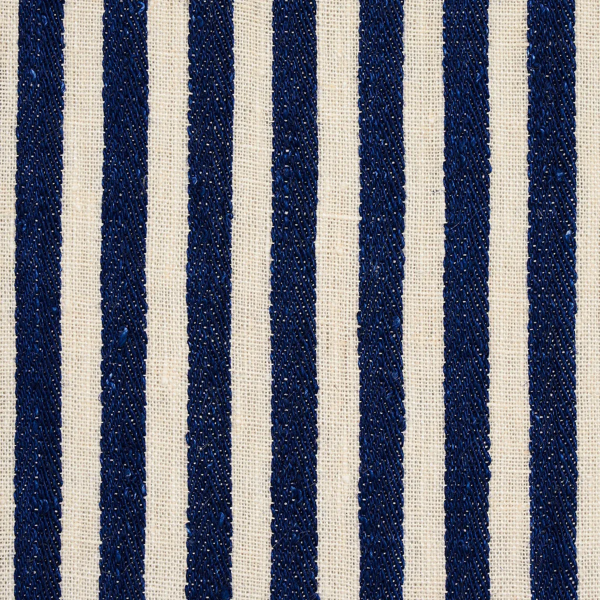 SUMMERVILLE LINEN STRIPE Fabric – NAVY | Schumacher | Wallpa SUMMERVILLE LINEN STRIPE fabric NAVY color by Schumacher