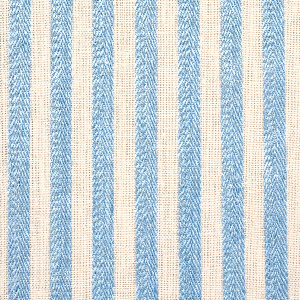 SUMMERVILLE LINEN STRIPE fabric SKY color by Schumacher