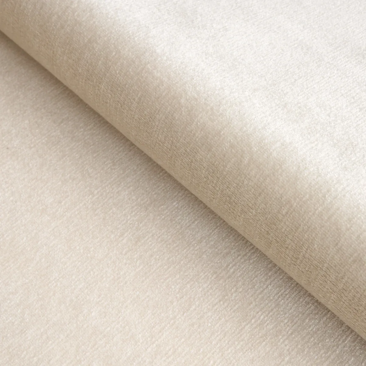 SUMPTUOUS SILK WOOL VELVET fabric IVORY color by Schumacher