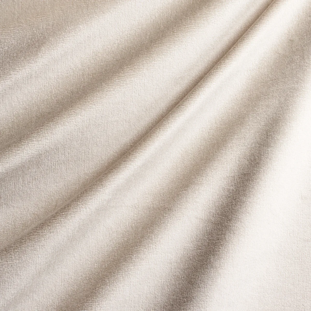 SUMPTUOUS SILK WOOL VELVET fabric IVORY color by Schumacher