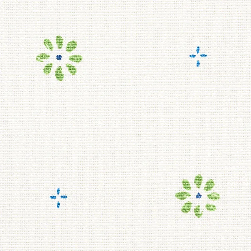 SUNA FLORAL fabric GREEN color by Schumacher