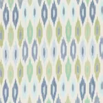 SUNARA IKAT fabric PEACOCK color by Schumacher