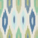 SUNARA IKAT fabric PEACOCK color by Schumacher