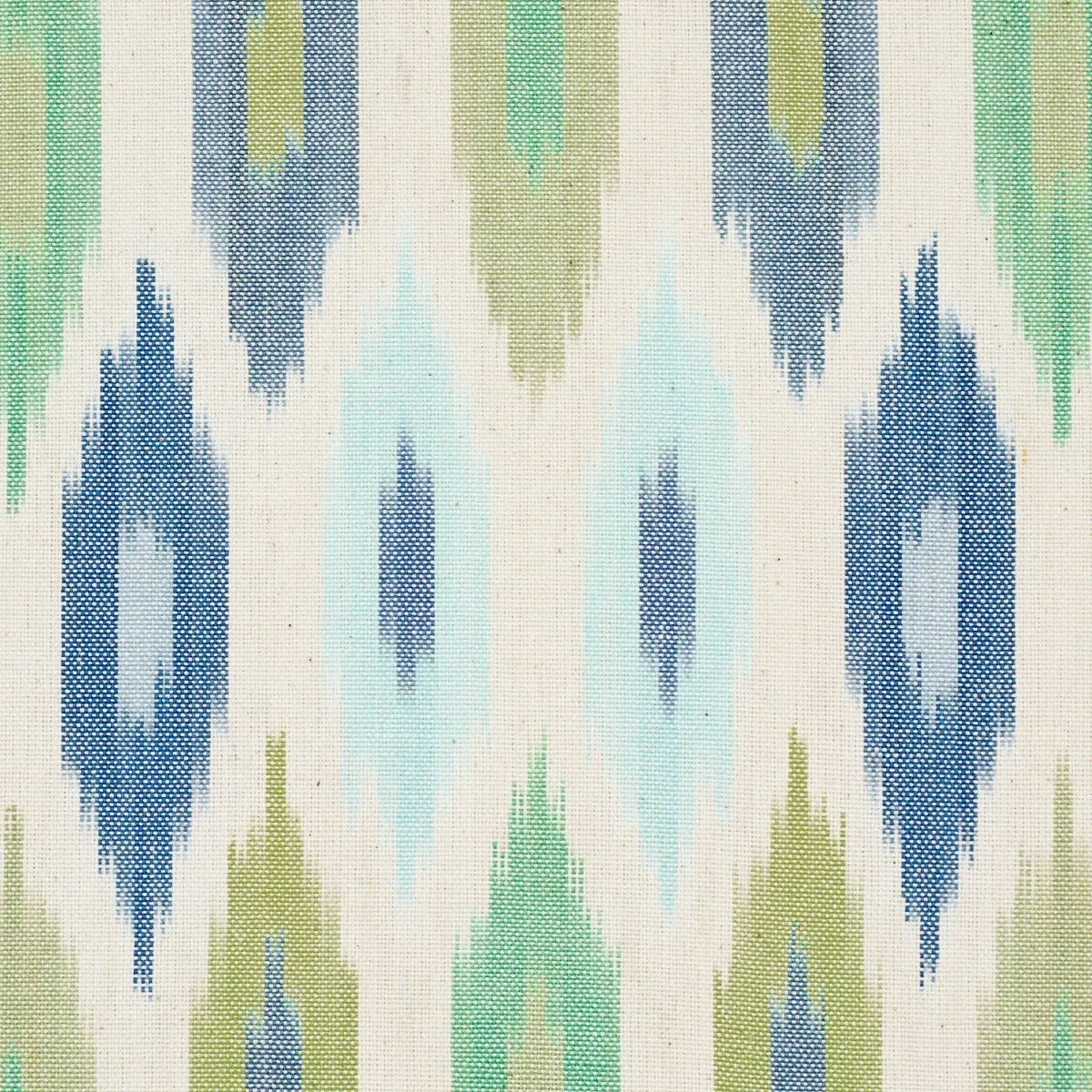SUNARA IKAT fabric PEACOCK color by Schumacher