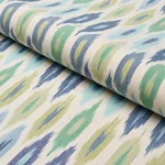 SUNARA IKAT fabric PEACOCK color by Schumacher