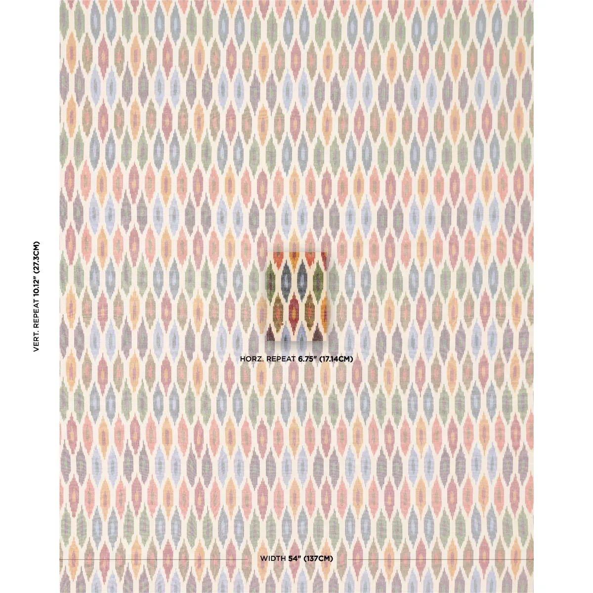 SUNARA IKAT Fabric – SPICE | Schumacher | Wallpaper Twins SUNARA IKAT fabric SPICE color by Schumacher