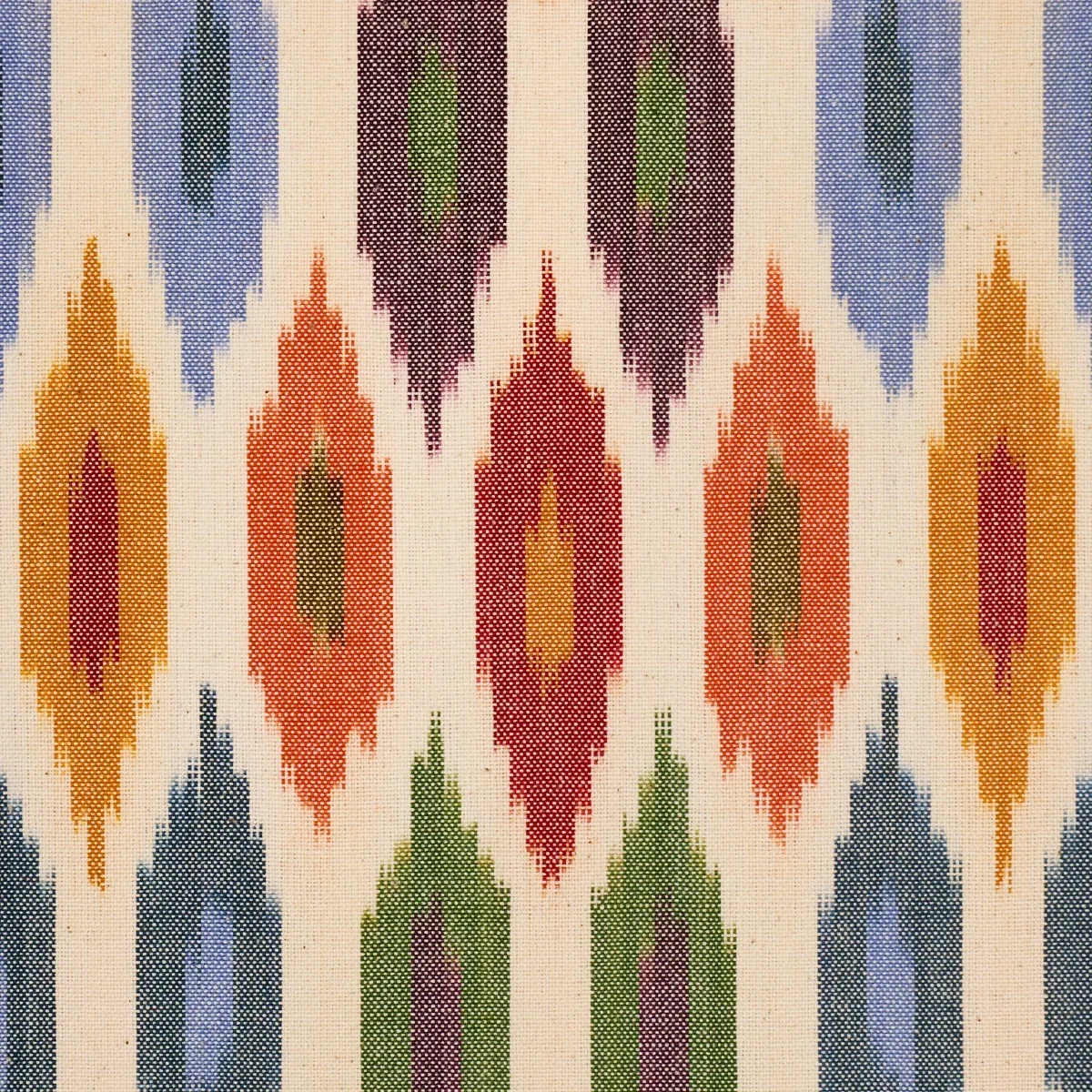 SUNARA IKAT Fabric – SPICE | Schumacher | Wallpaper Twins SUNARA IKAT fabric SPICE color by Schumacher