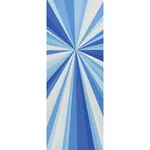 SUNBEAM PRINT INDOOR/OUTDOOR PANEL fabric HORIZON BLUE color by Schumacher