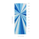 SUNBEAM PRINT INDOOR/OUTDOOR PANEL fabric HORIZON BLUE color by Schumacher