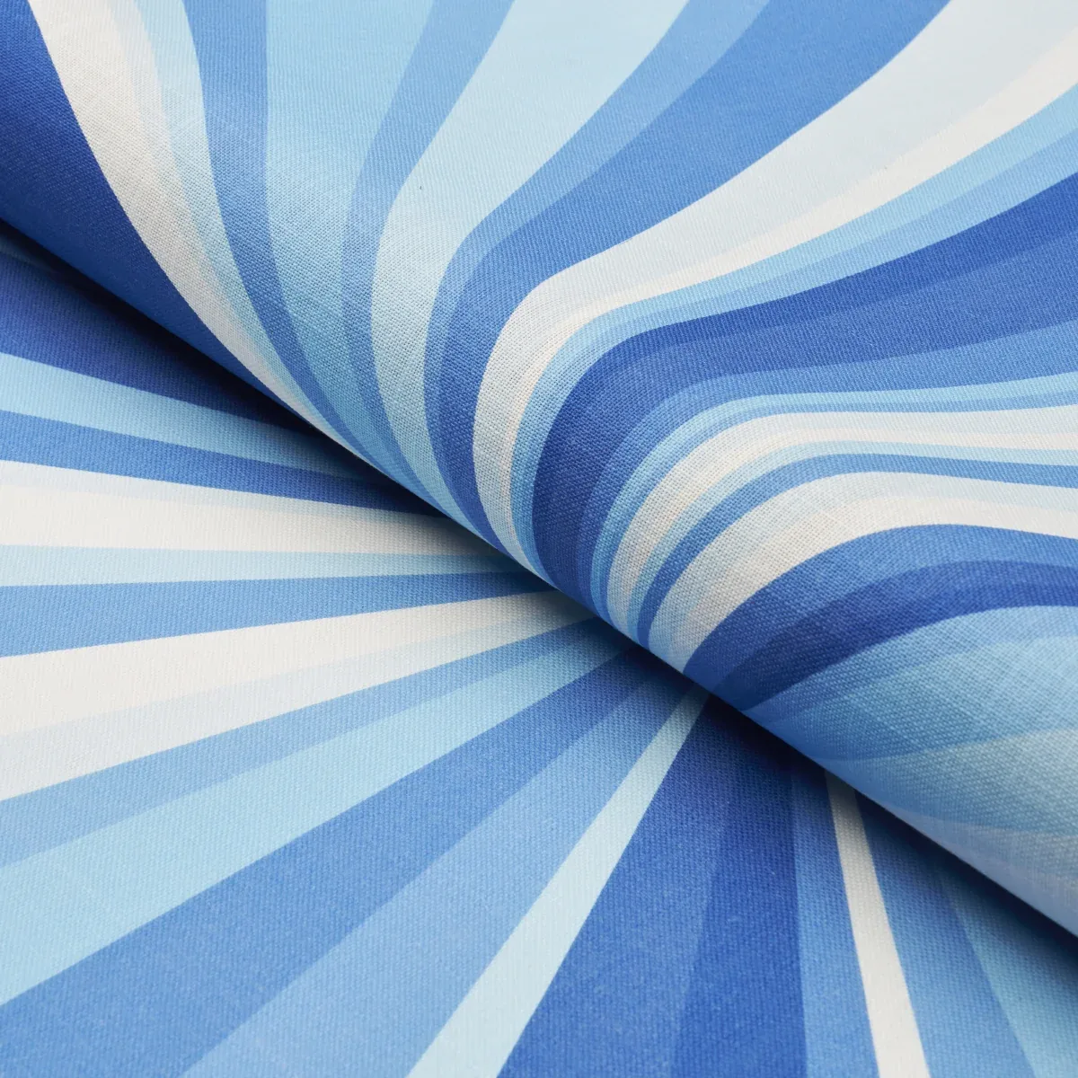 SUNBEAM PRINT INDOOR/OUTDOOR PANEL fabric HORIZON BLUE color by Schumacher