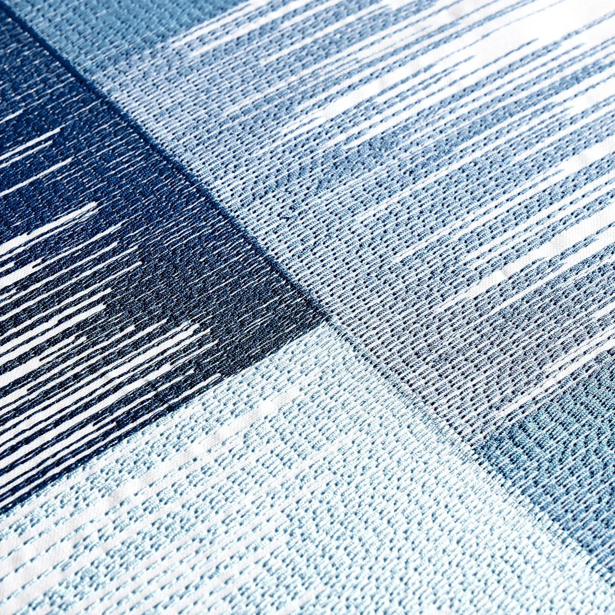 SUNBURST STRIPE EMBROIDERY Fabric – BLUE | Schumacher | Wall SUNBURST STRIPE EMBROIDERY fabric BLUE color by Schumacher
