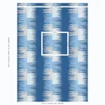 SUNBURST STRIPE EMBROIDERY fabric BLUES color by Schumacher