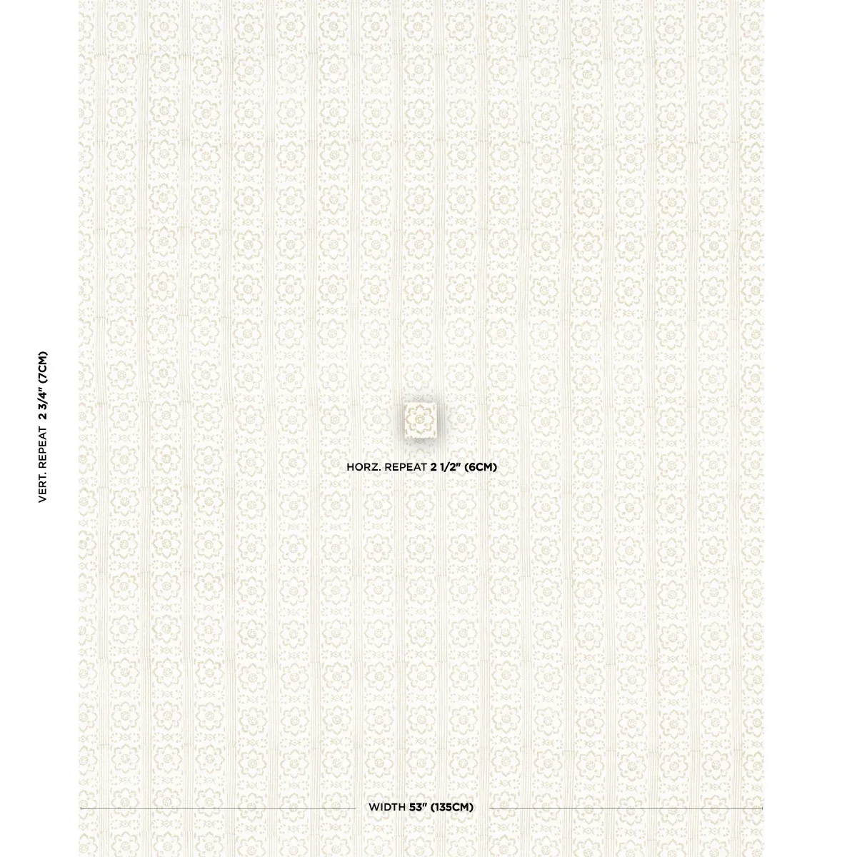 SUNDA HAND BLOCKED PRINT fabric NEUTRAL color by Schumacher