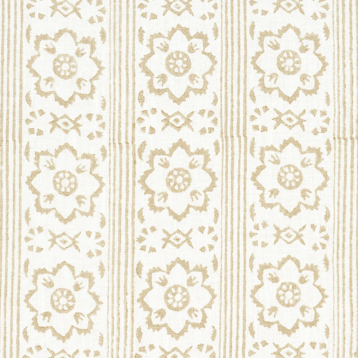 SUNDA HAND BLOCKED PRINT fabric NEUTRAL color by Schumacher