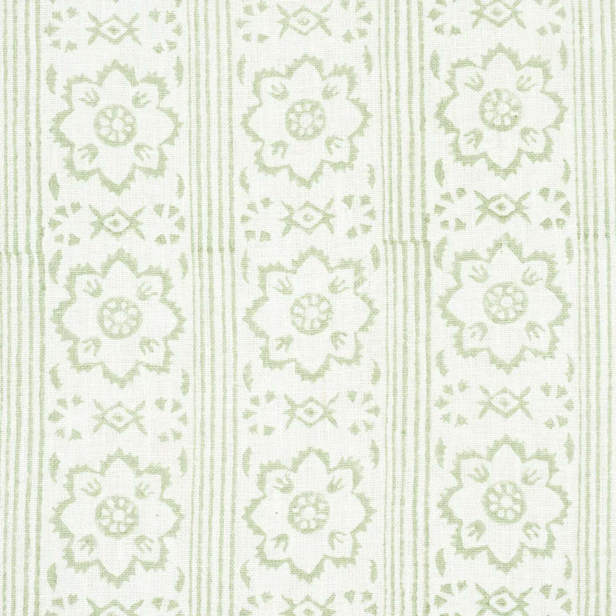 SUNDA HAND BLOCKED PRINT fabric SAGE color by Schumacher