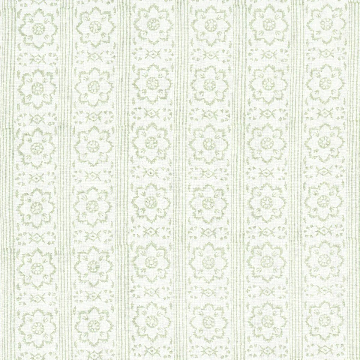 SUNDA HAND BLOCKED PRINT fabric SAGE color by Schumacher