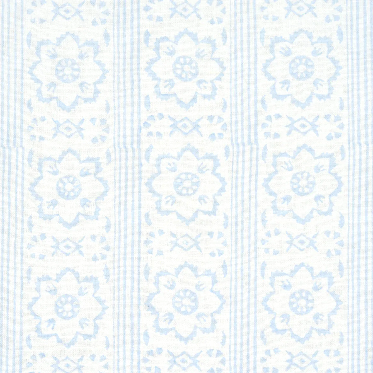SUNDA HAND BLOCKED PRINT Fabric – SKY | Schumacher | Wallpap SUNDA HAND BLOCKED PRINT fabric SKY color by Schumacher