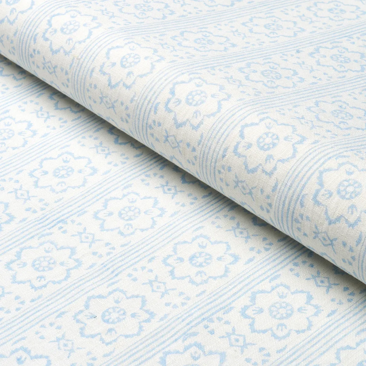 SUNDA HAND BLOCKED PRINT Fabric – SKY | Schumacher | Wallpap SUNDA HAND BLOCKED PRINT fabric SKY color by Schumacher
