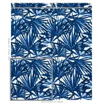 SUNLIT PALM LINEN fabric BLUE color by Schumacher