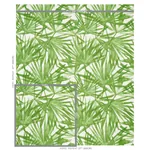 SUNLIT PALM LINEN fabric GREEN color by Schumacher