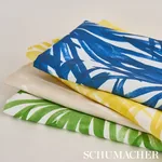 SUNLIT PALM LINEN fabric GREEN color by Schumacher