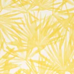 SUNLIT PALM LINEN fabric YELLOW color by Schumacher