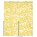 SUNLIT PALM LINEN fabric YELLOW color by Schumacher