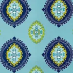 SUPER PARADISE PRINT Fabric – POOL | Schumacher | Wallpaper SUPER PARADISE PRINT fabric POOL color by Schumacher