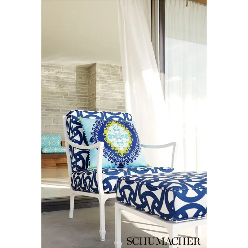 SUPER PARADISE PRINT Fabric – POOL | Schumacher | Wallpaper SUPER PARADISE PRINT fabric POOL color by Schumacher