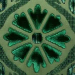 SUZANI STRIE VELVET fabric EMERALD color by Schumacher