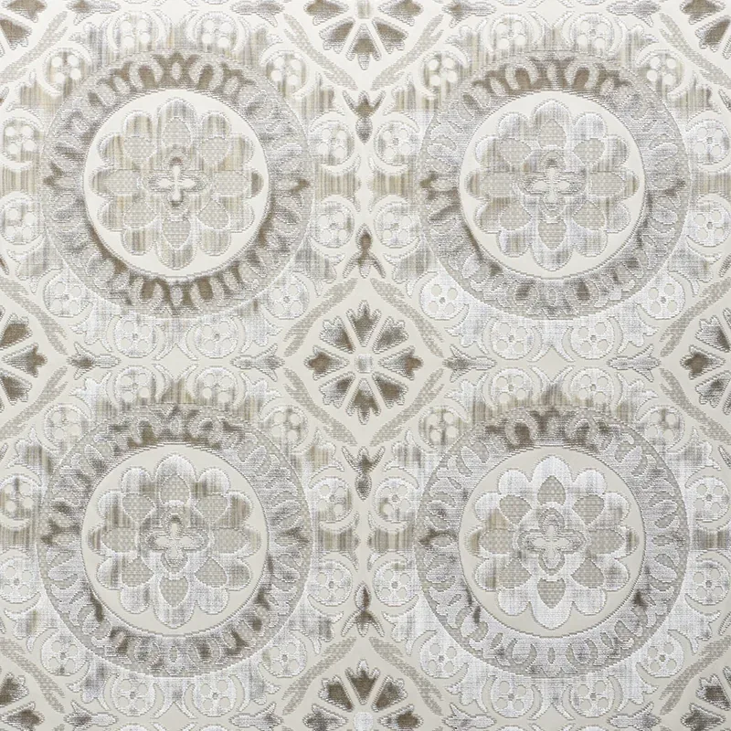 SUZANI STRIE VELVET fabric PEARL color by Schumacher