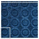 SUZANI STRIE VELVET fabric SAPPHIRE color by Schumacher