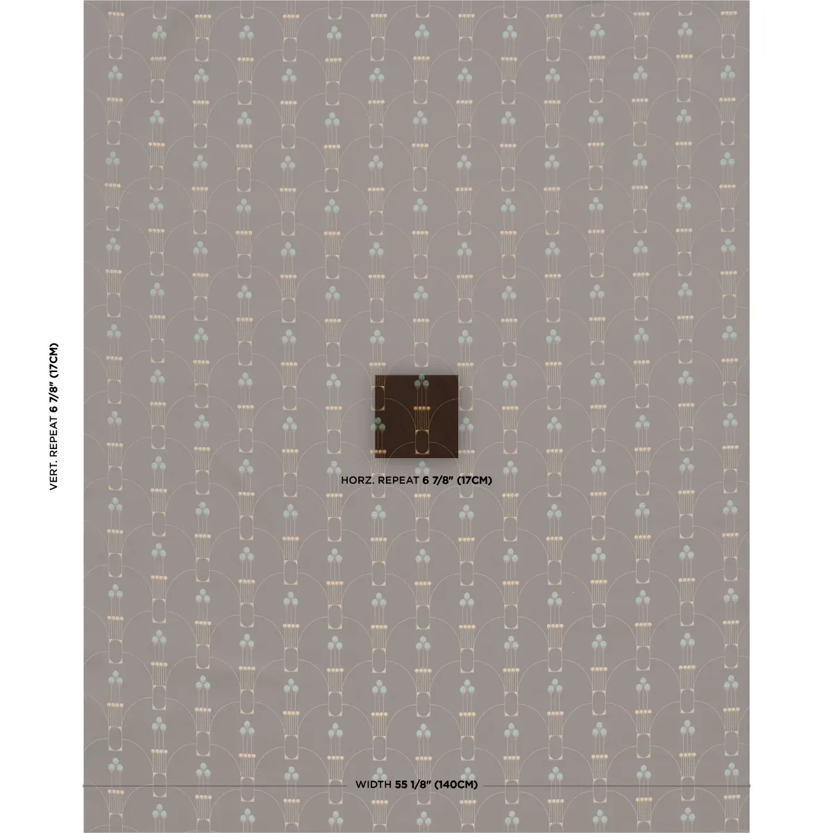 SWANSON SCALLOP fabric CARBON color by Schumacher