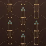 SWANSON SCALLOP fabric CARBON color by Schumacher