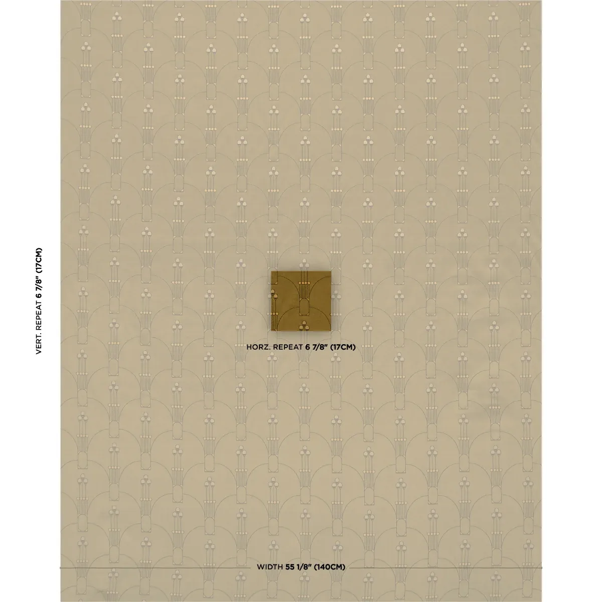 SWANSON SCALLOP fabric OLIVE color by Schumacher