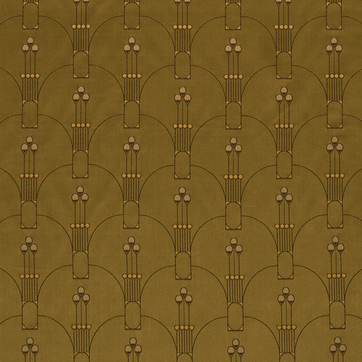 SWANSON SCALLOP fabric OLIVE color by Schumacher