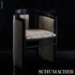 SWANSON SCALLOP fabric PEWTER color by Schumacher