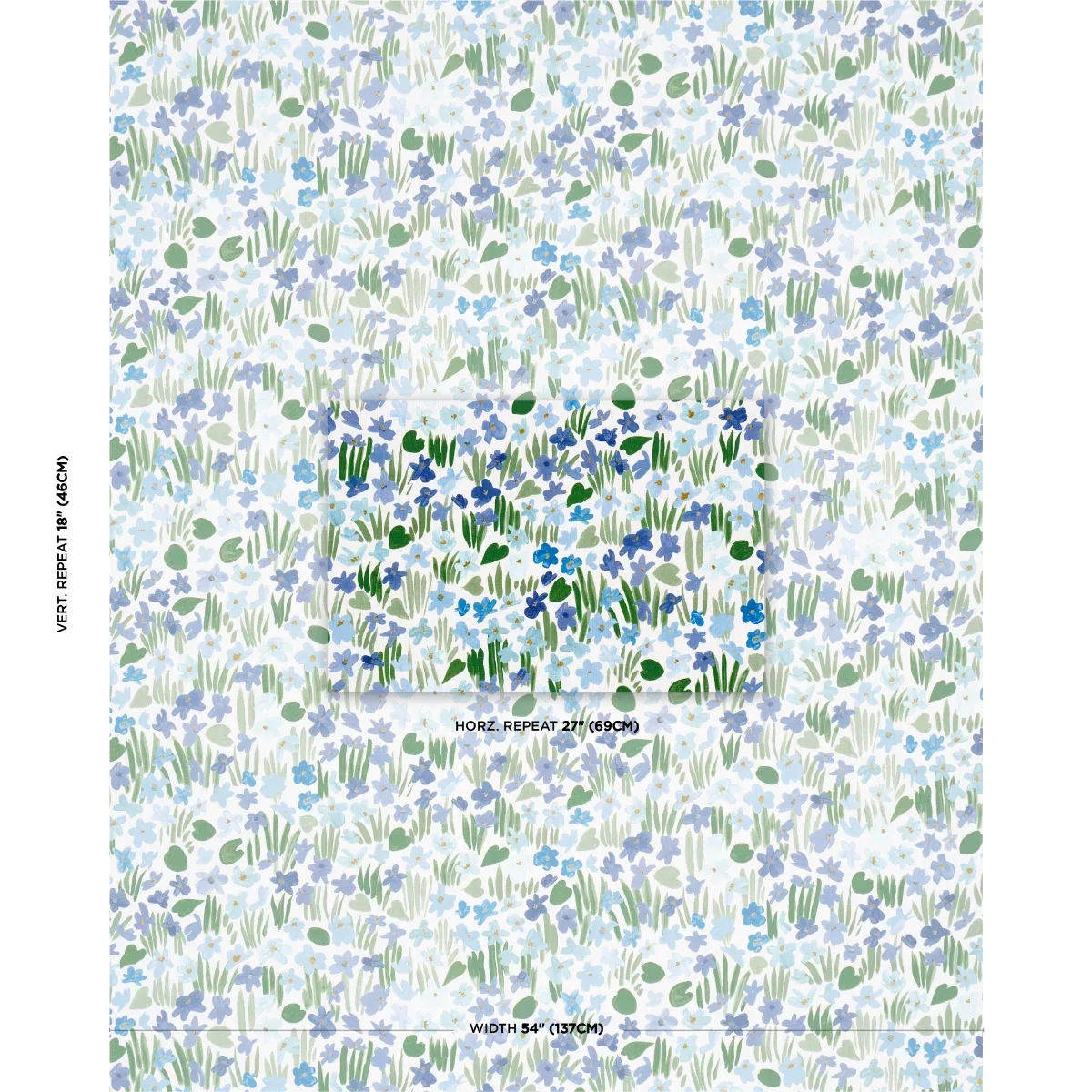 SWEET VIOLETTE INDOOR/OUTDOOR fabric BLUE color by Schumacher