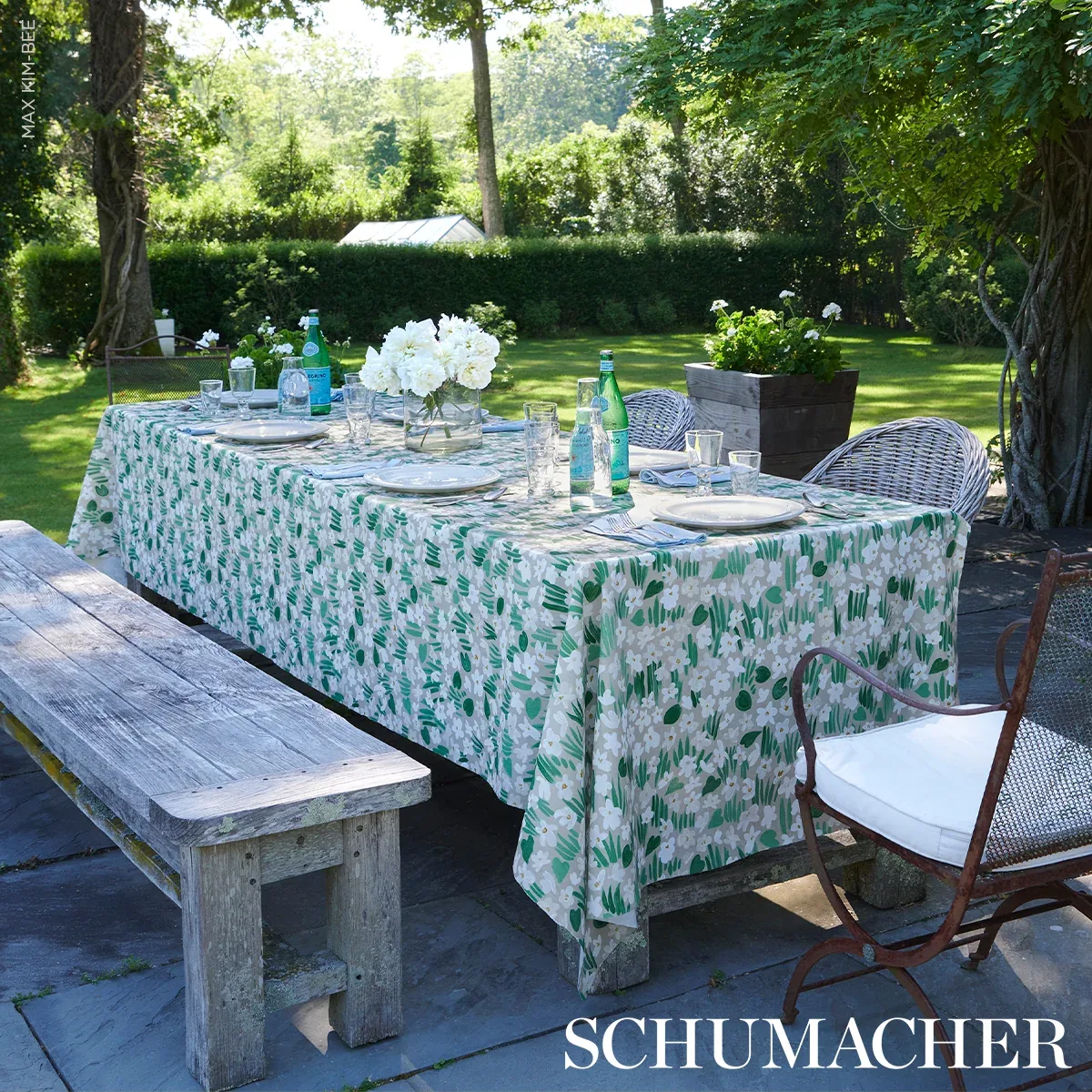 SWEET VIOLETTE INDOOR/OUTDOOR fabric NEUTRAL color by Schumacher