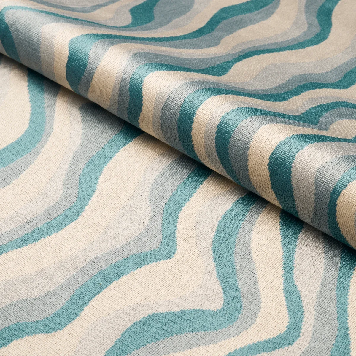 SWIRL VELVET Fabric – MINERAL | Schumacher | Wallpaper Twins SWIRL VELVET fabric MINERAL color by Schumacher