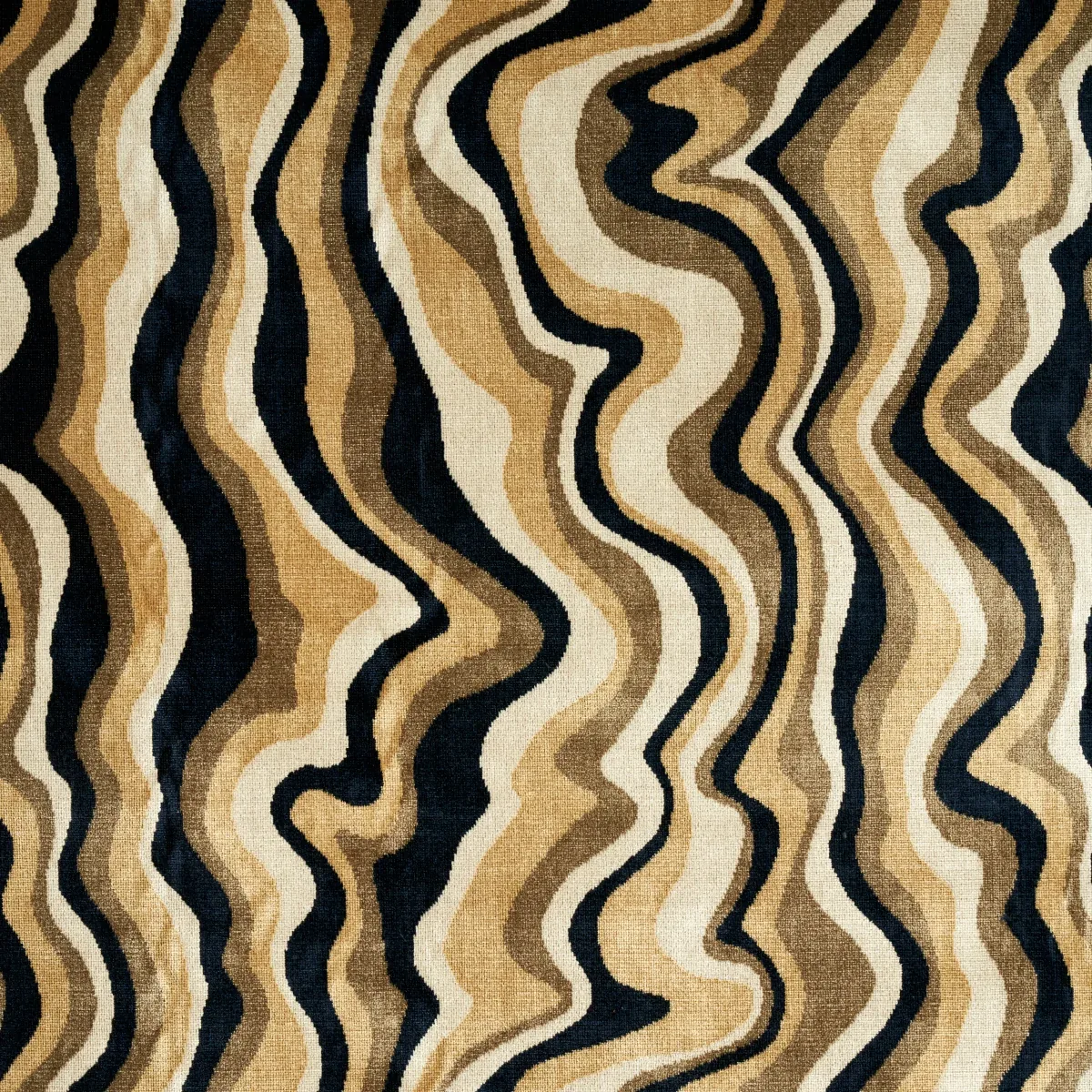 SWIRL VELVET fabric NEUTRAL color by Schumacher