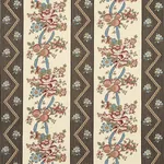 SYLVAIN FLORAL STRIPE Fabric – NOIR | Schumacher | Wallpaper SYLVAIN FLORAL STRIPE fabric NOIR color by Schumacher