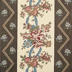 SYLVAIN FLORAL STRIPE Fabric – NOIR | Schumacher | Wallpaper SYLVAIN FLORAL STRIPE fabric NOIR color by Schumacher